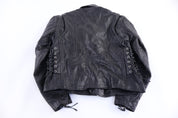 90's Unki Black Full Zip Leather Jacket