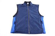 90's Nike Embroidered Logo blue full Zip Vest