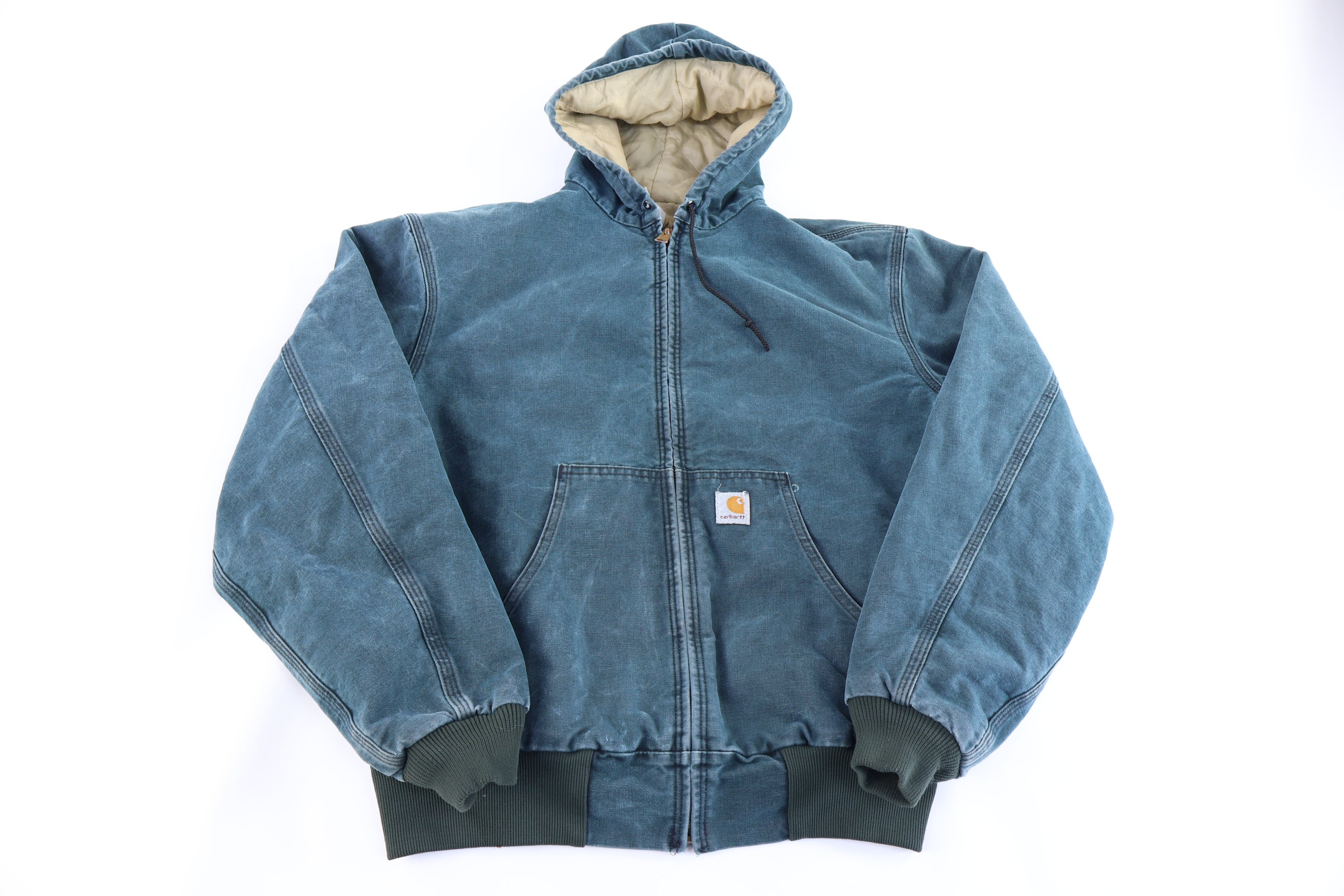 Carhartt Logo Patch Green Full Zip Jacket
