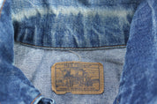 90's Plain Pockets Dark Wash Denim Jacket