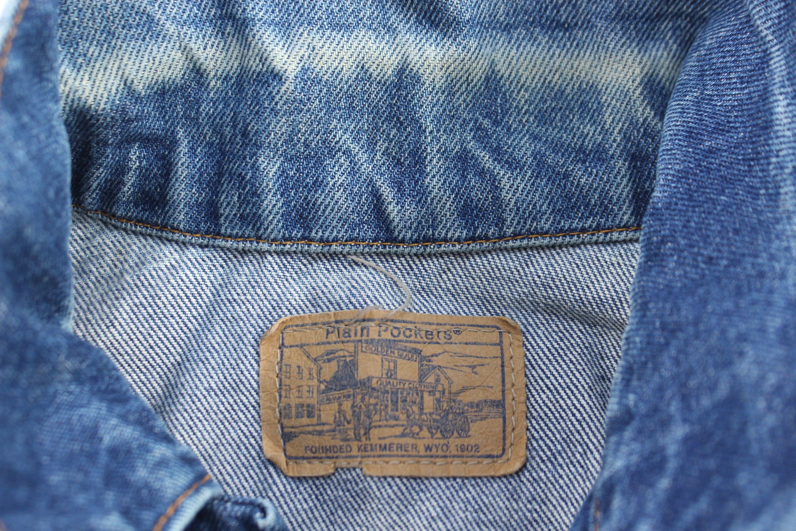 90's Plain Pockets Dark Wash Denim Jacket
