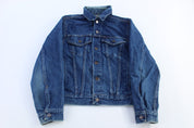 90's Plain Pockets Dark Wash Denim Jacket