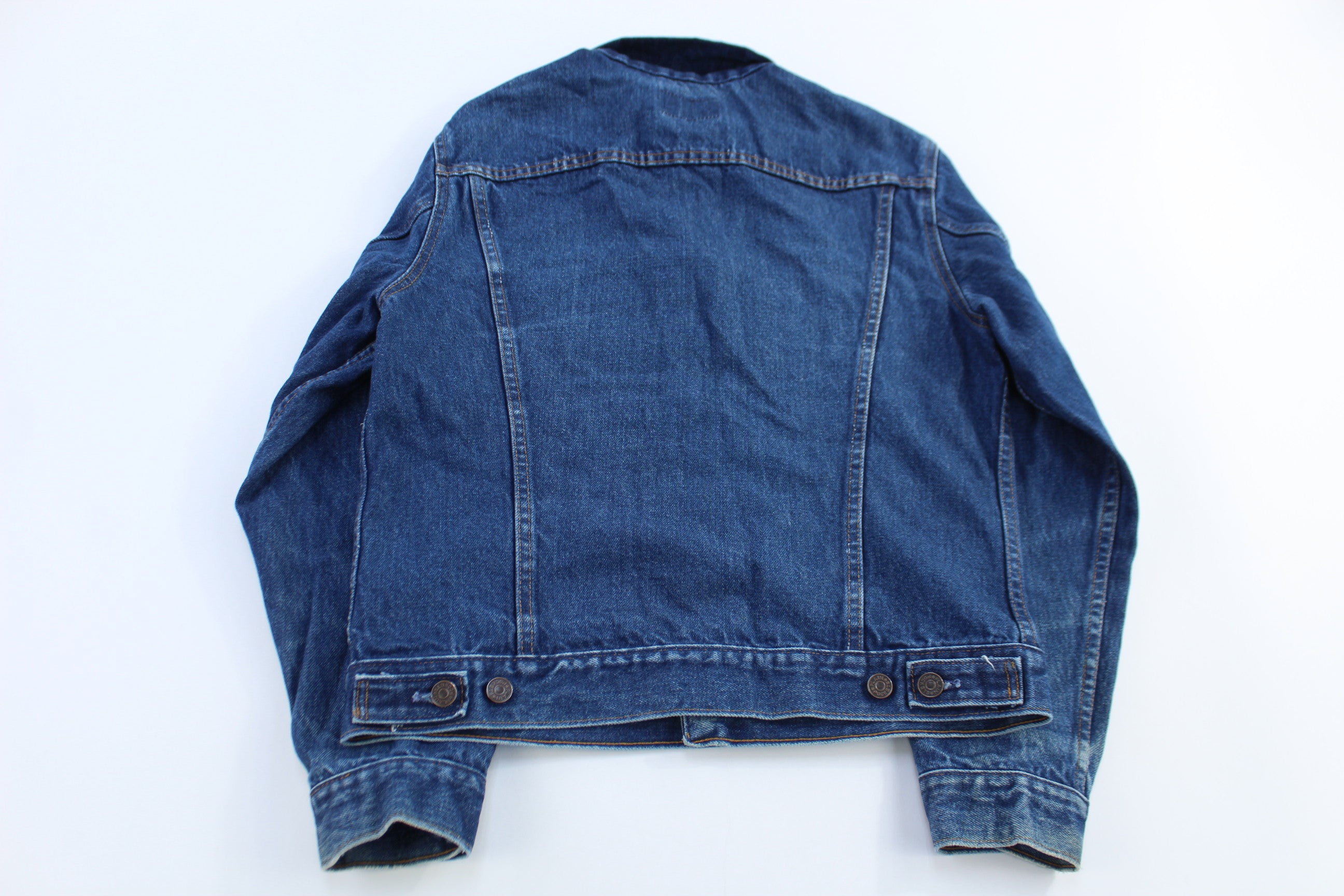 90's Plain Pockets Dark Wash Denim Jacket