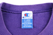 Vintage Champion Embroidered Logo Purple Sweatshirt