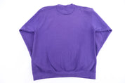 Vintage Champion Embroidered Logo Purple Sweatshirt