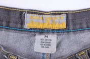Y2K Suite 2 Fly Grey Denim Shorts