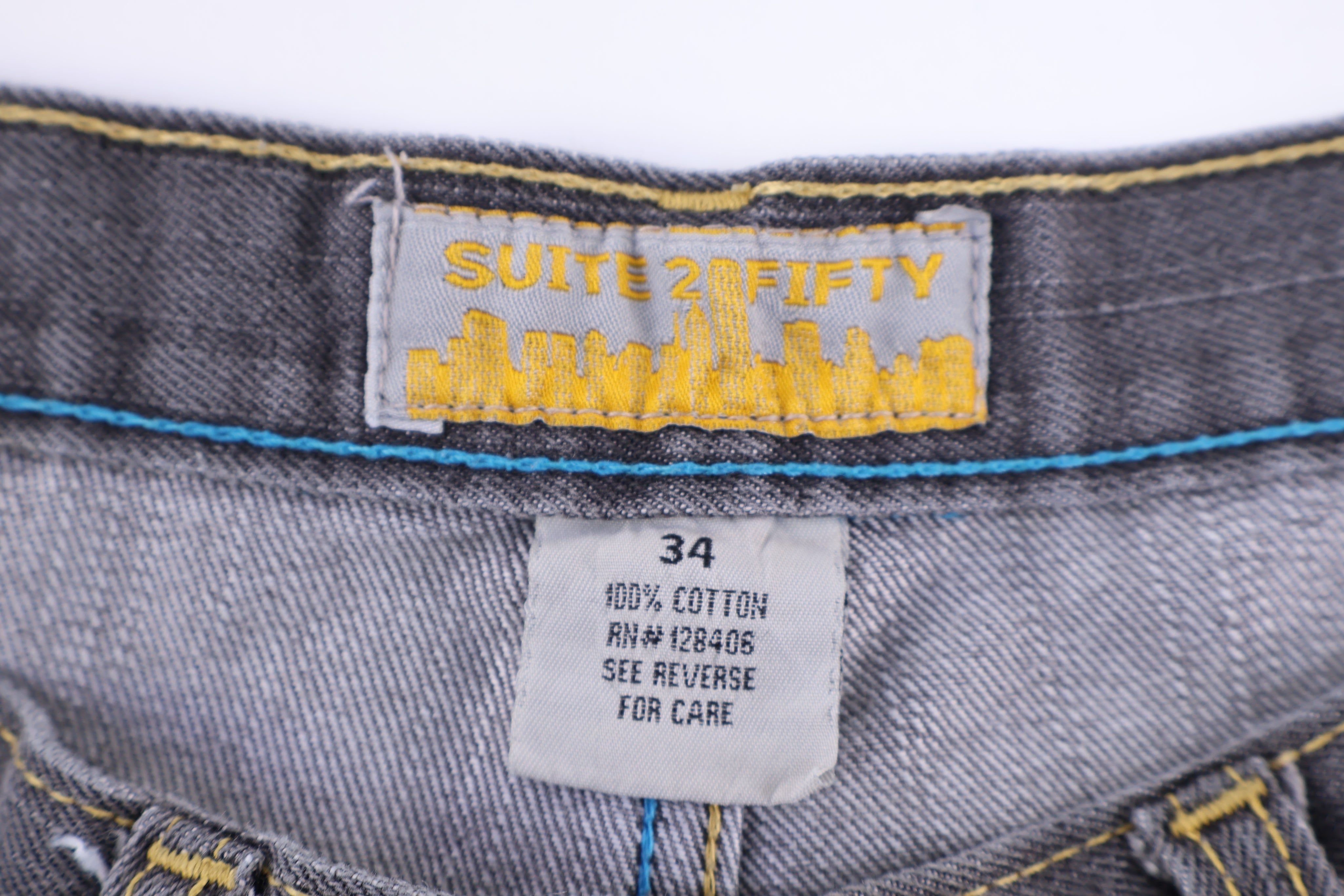 Y2K Suite 2 Fly Grey Denim Shorts
