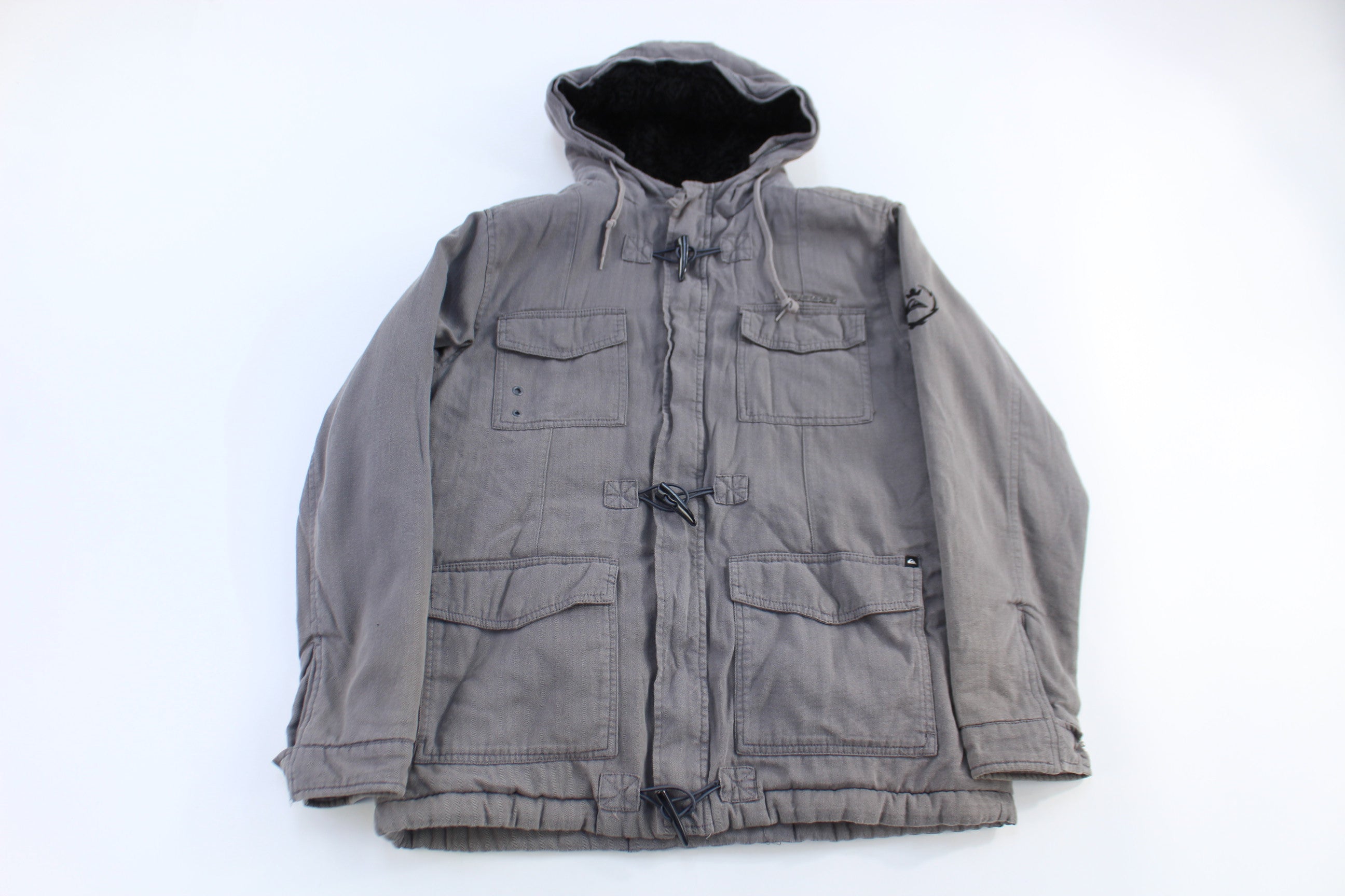 Quiksilver Grey Full Zip Hooded Jacket