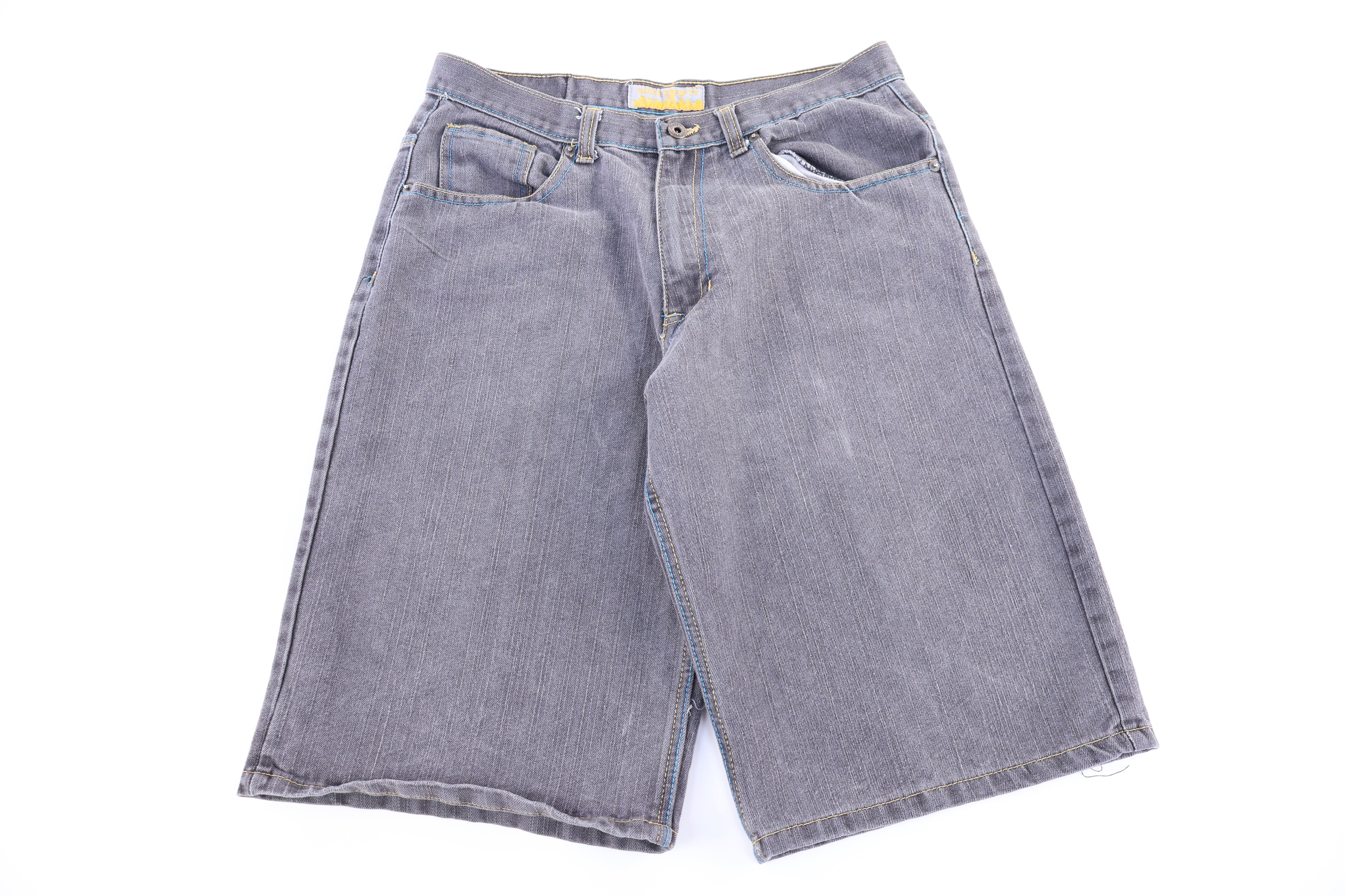 Y2K Suite 2 Fly Grey Denim Shorts