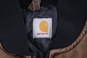 Carhartt Logo Patch Brown Full Zip Vest