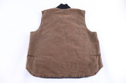 Carhartt Logo Patch Brown Full Zip Vest