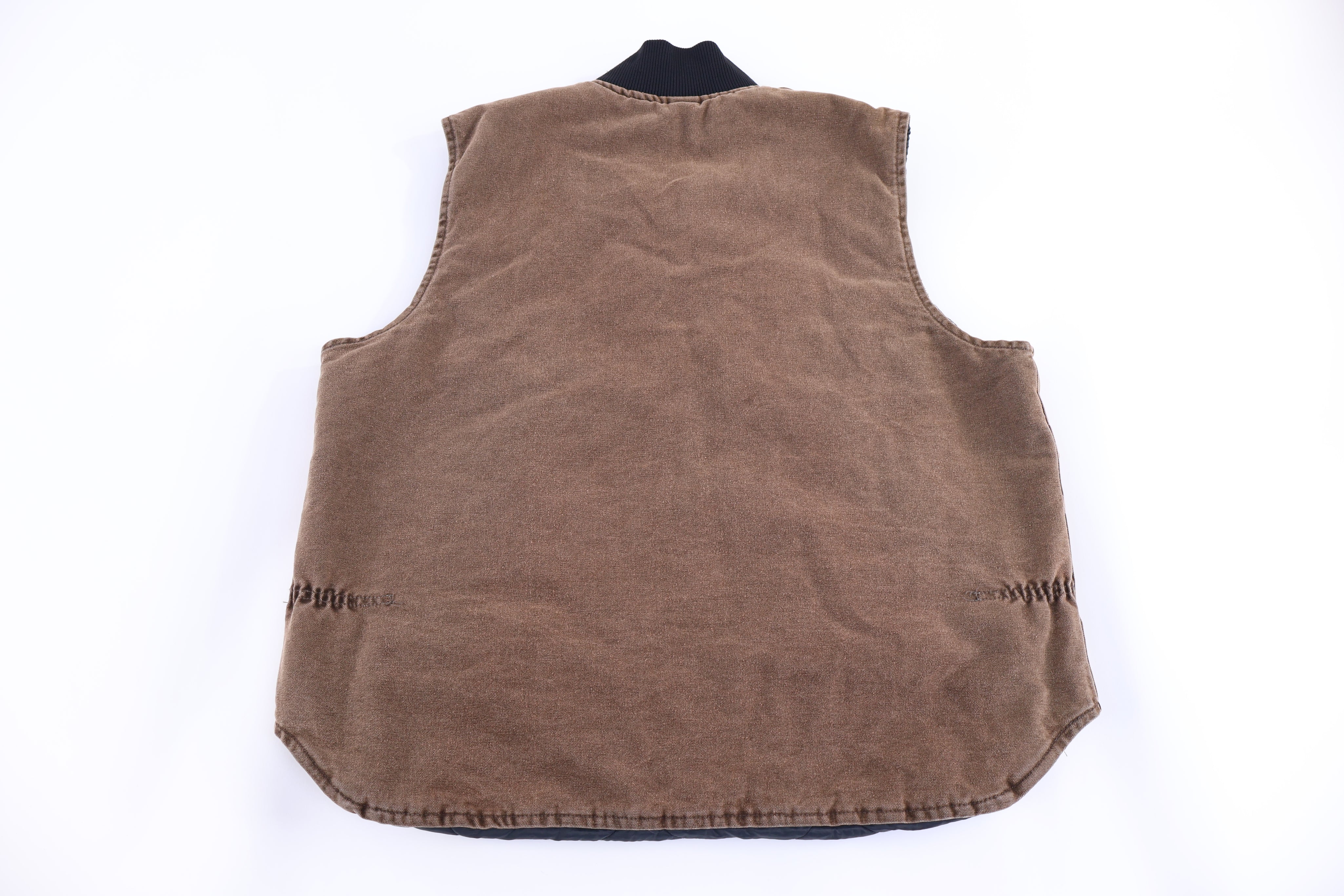 Carhartt Logo Patch Brown Full Zip Vest