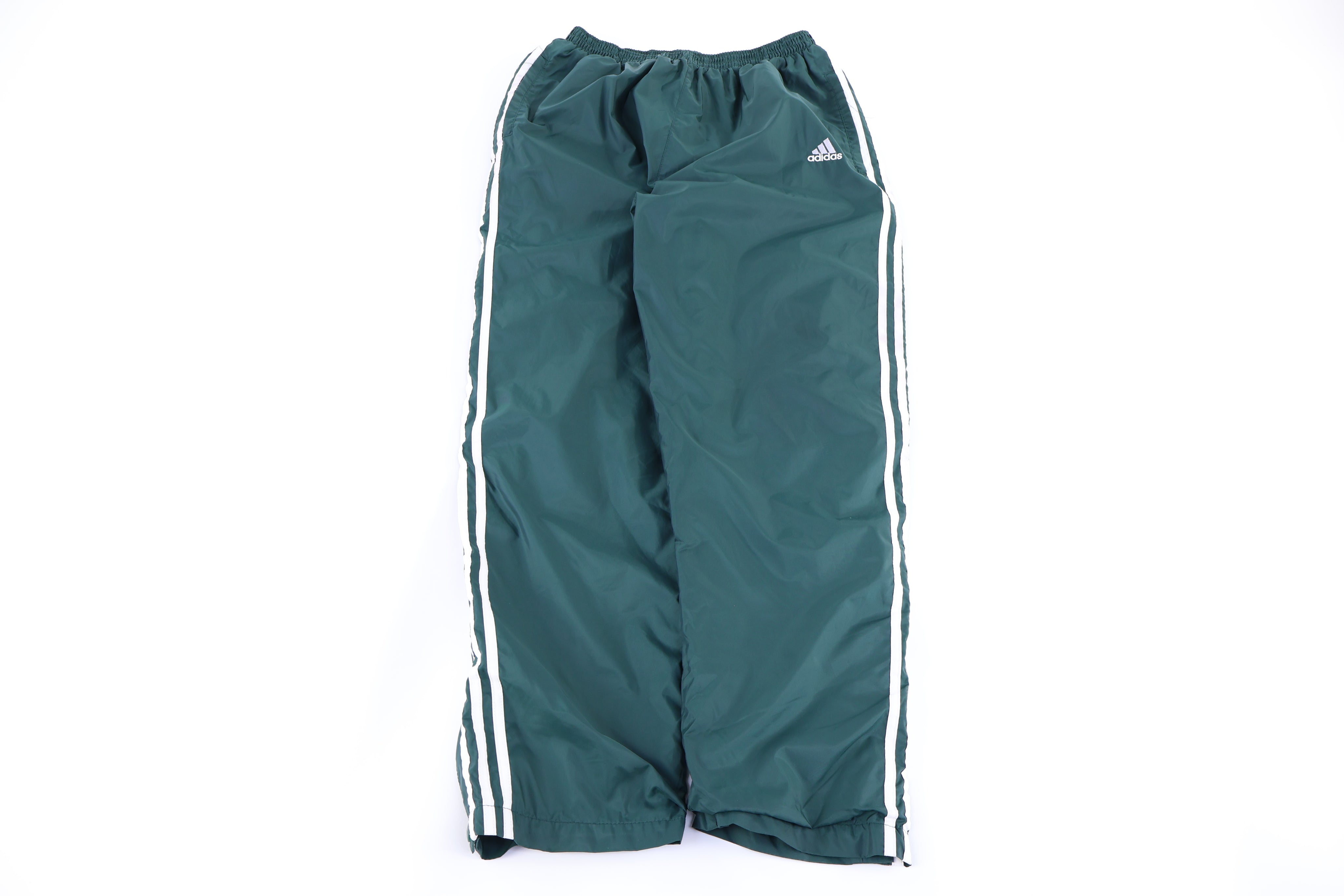 90's Adidas Embroidered Logo White & Green Track Pants