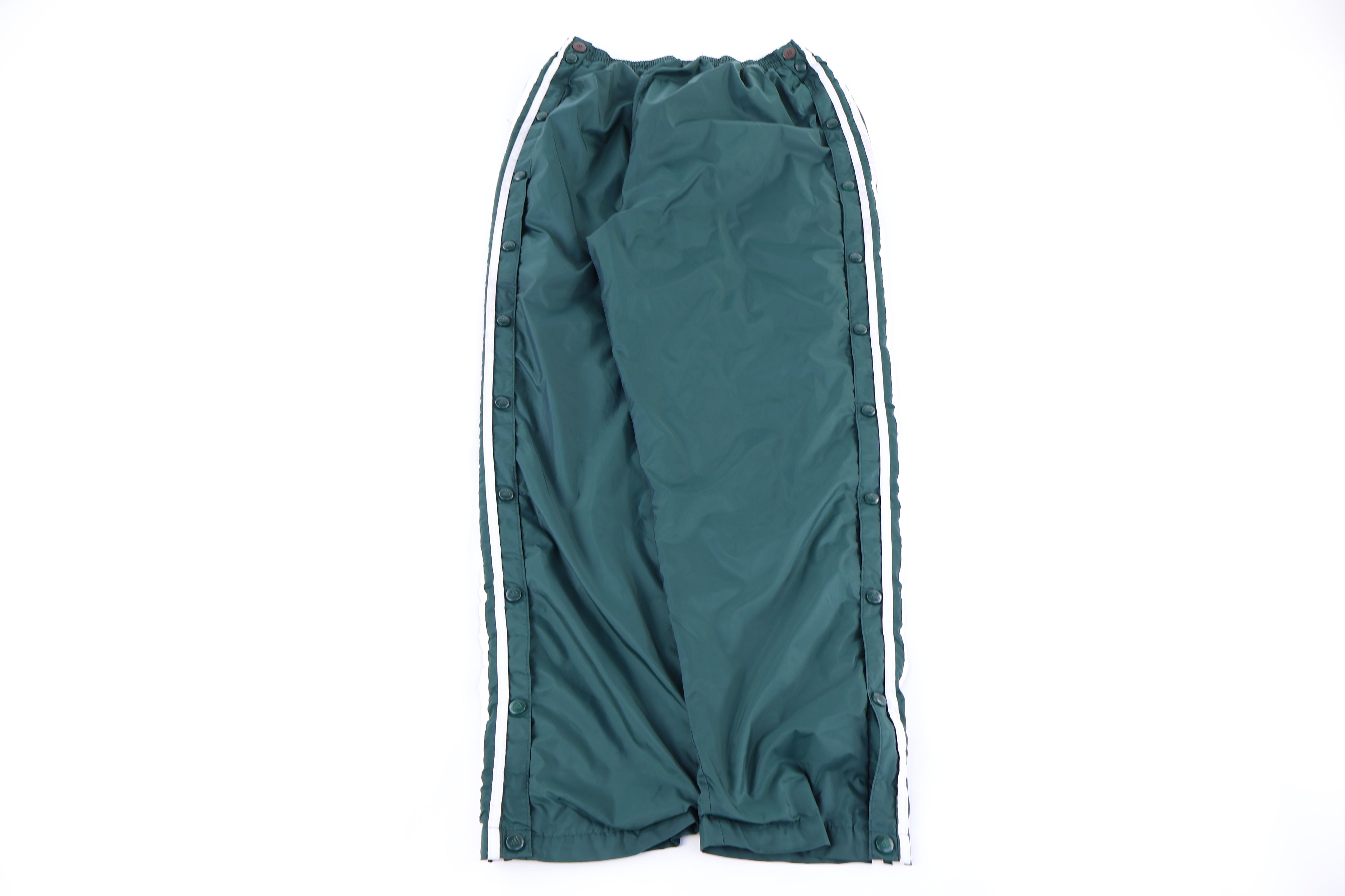90's Adidas Embroidered Logo White & Green Track Pants