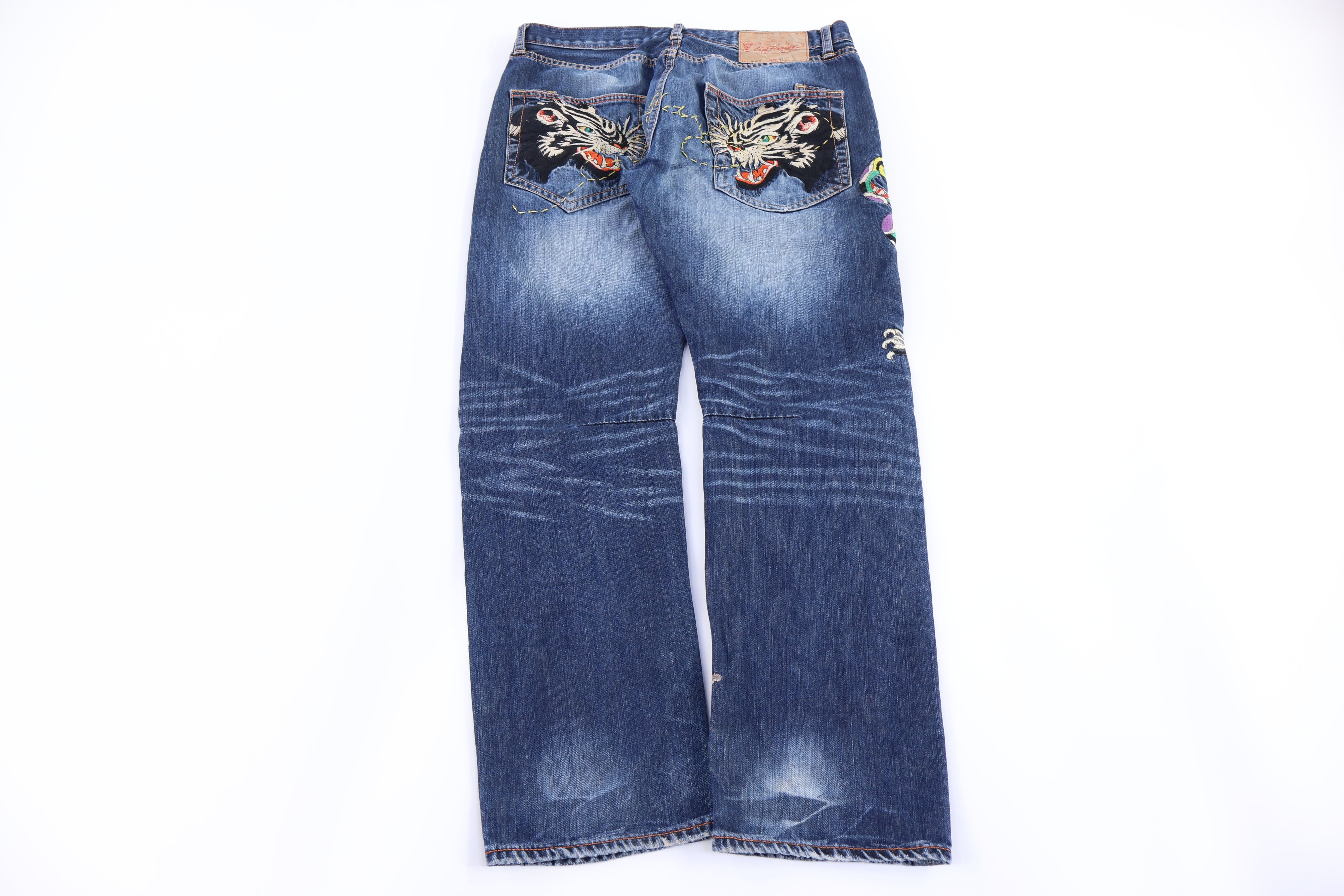 Ed Hardy Embroidered Denim Jeans