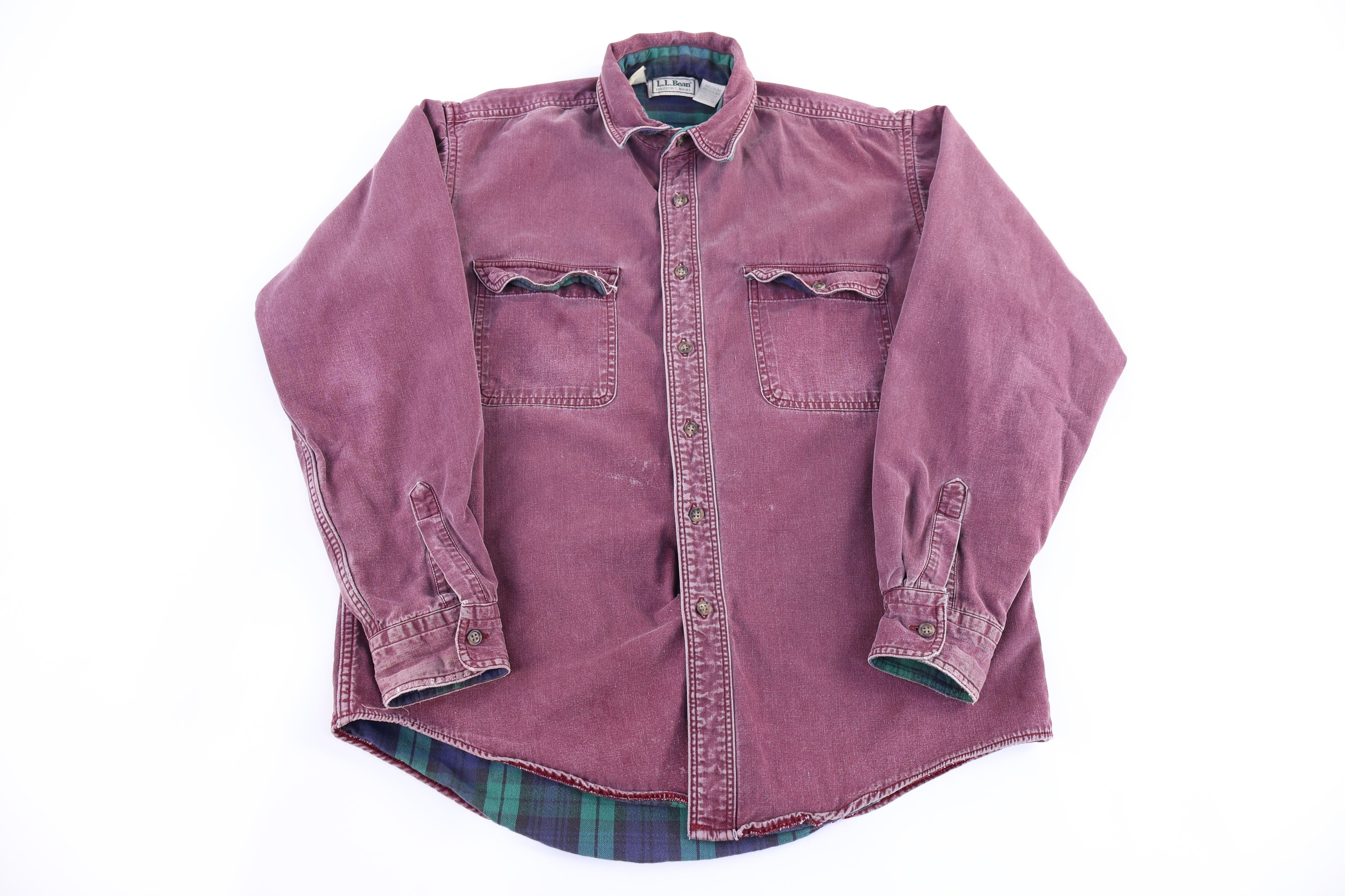 Vintage L.L. Bean Maroon LS Button Down