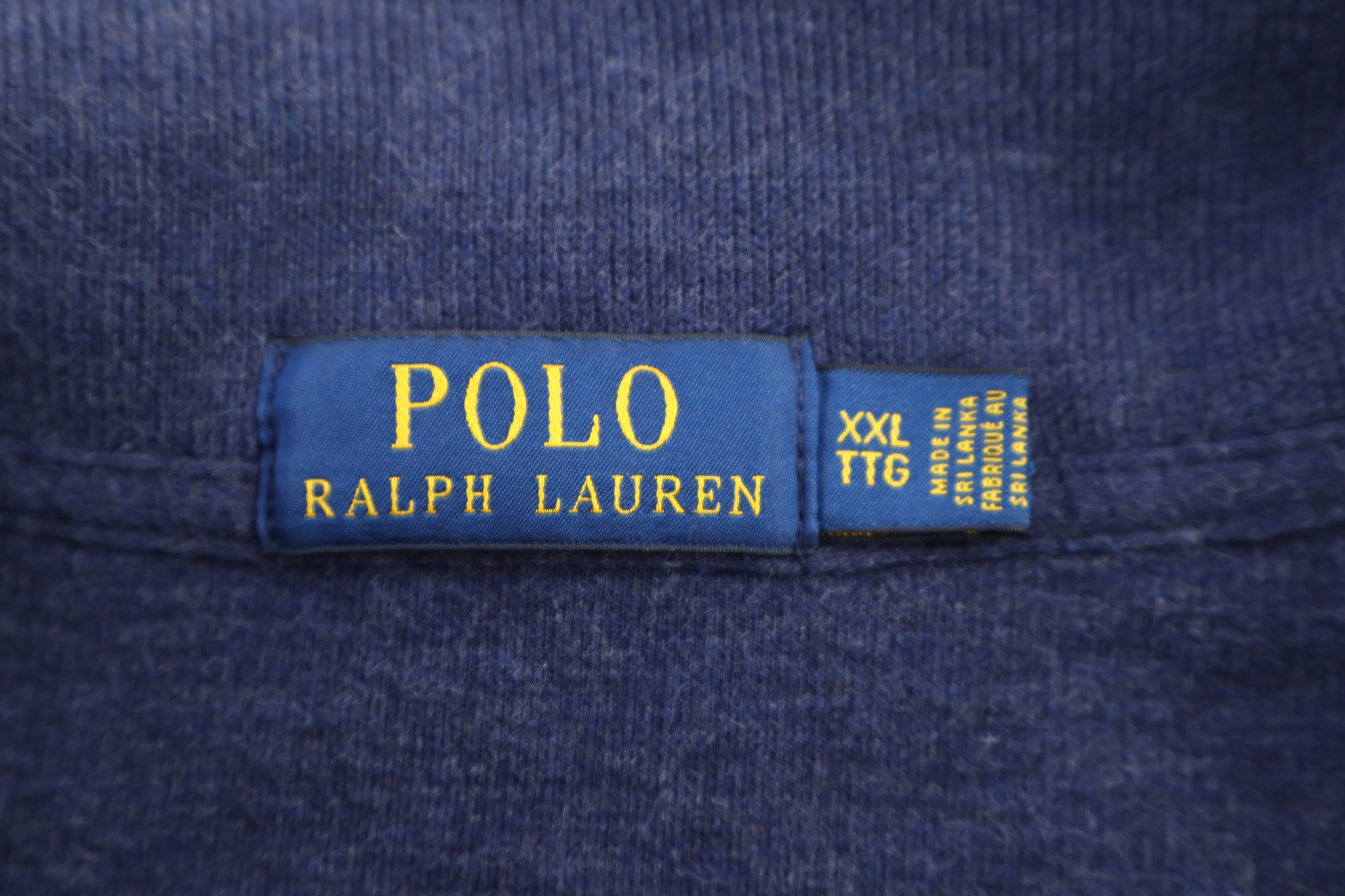 Polo Ralph Lauren Embroidered Logo Blue Quarter Zip Sweater