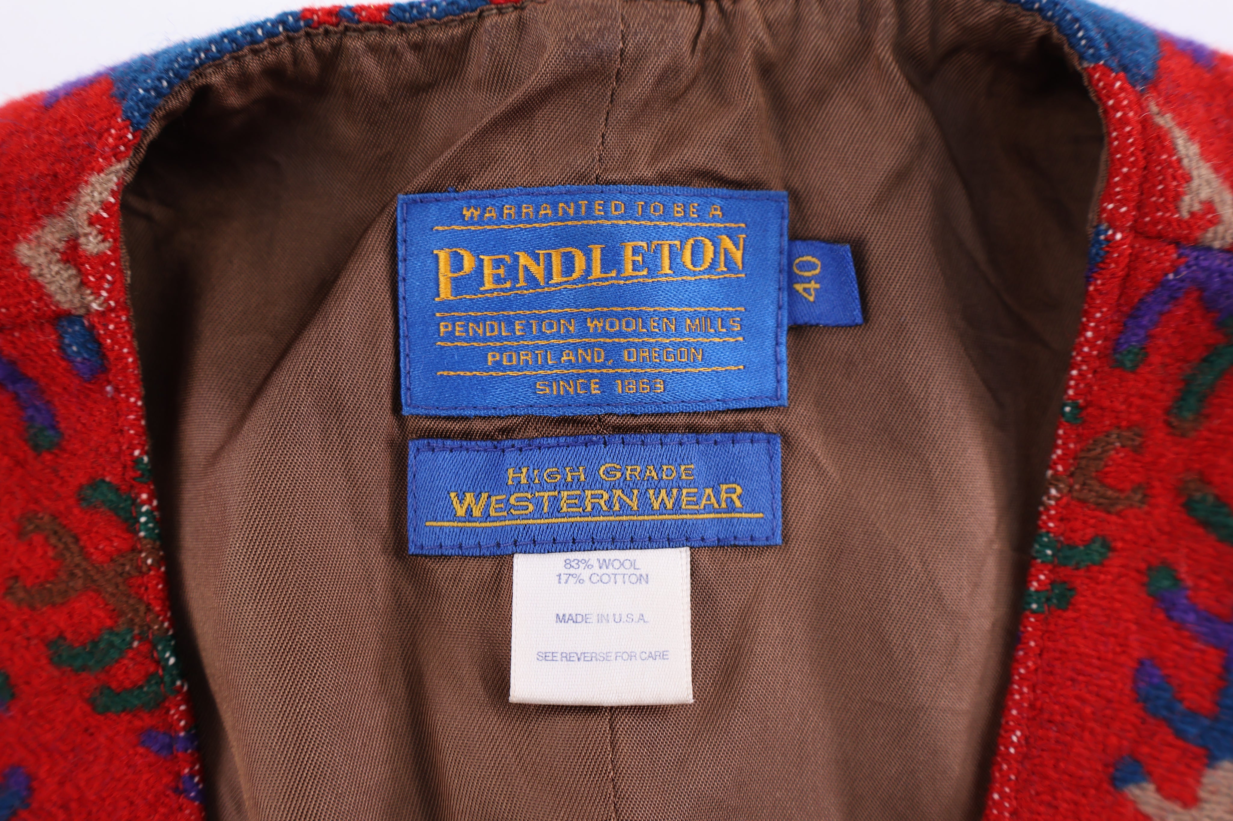 Vintage Pendleton Southwestern Pattern Button Vest