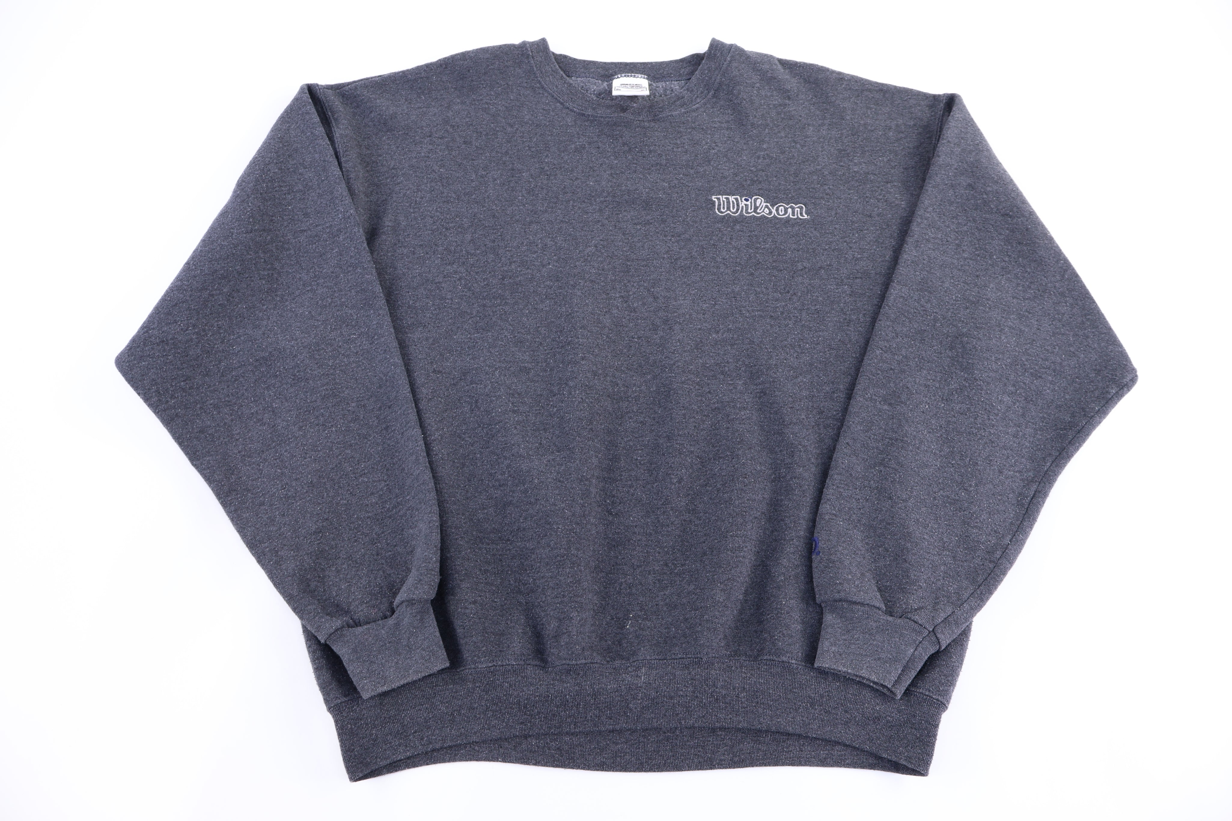 90's Wilson Embroidered Logo Grey Blank Sweatshirt
