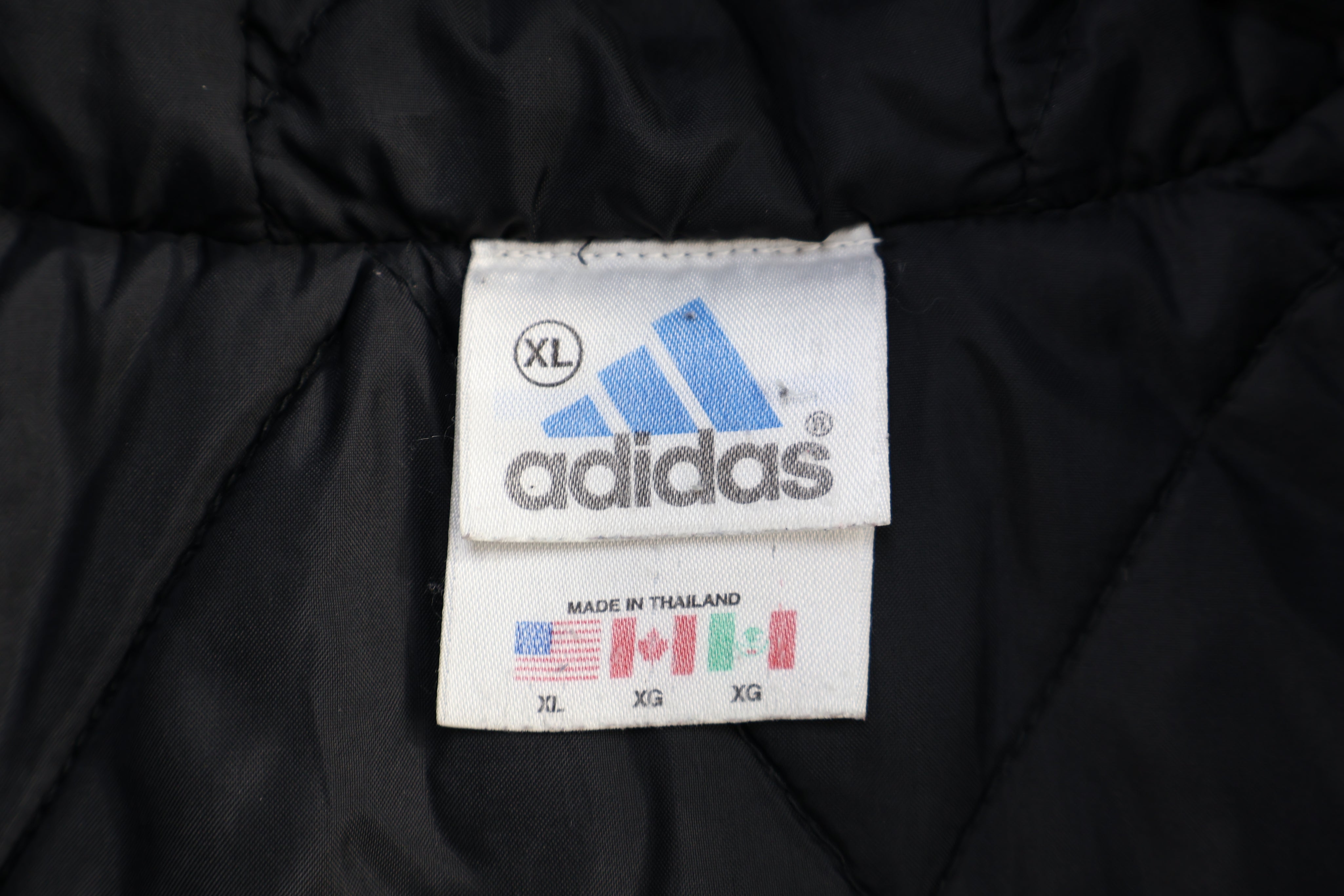 90's Adidas Embroidered Logo Black & White Full Zip Jacket