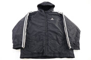 90's Adidas Embroidered Logo Black & White Full Zip Jacket