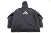 90's Adidas Embroidered Logo Black & White Full Zip Jacket