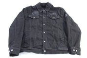 Harley Davidson Motorcycle Black Denim Jacket