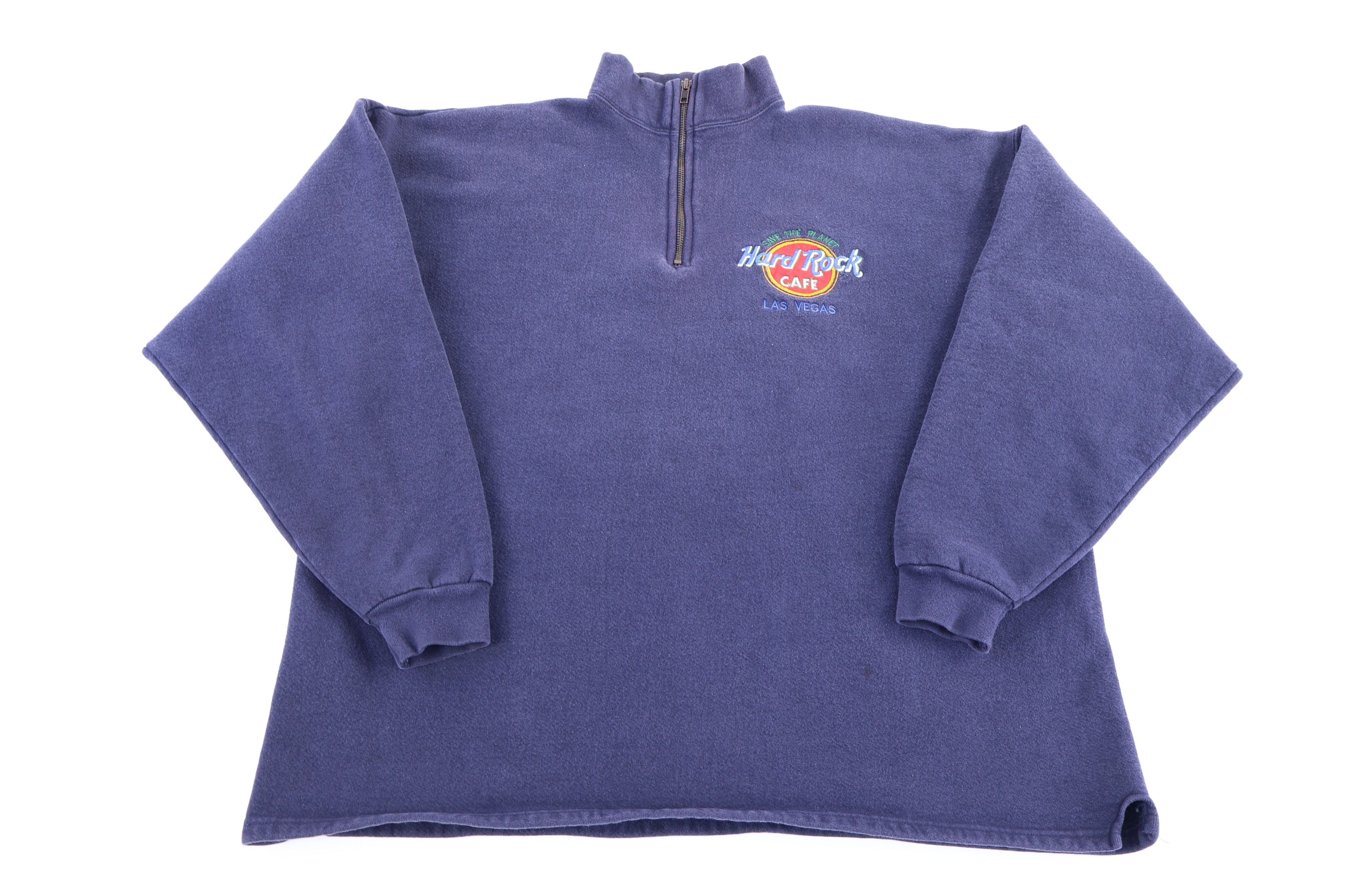90's Hard Rock Cafe Las Vegas Quarter Zip Pullover
