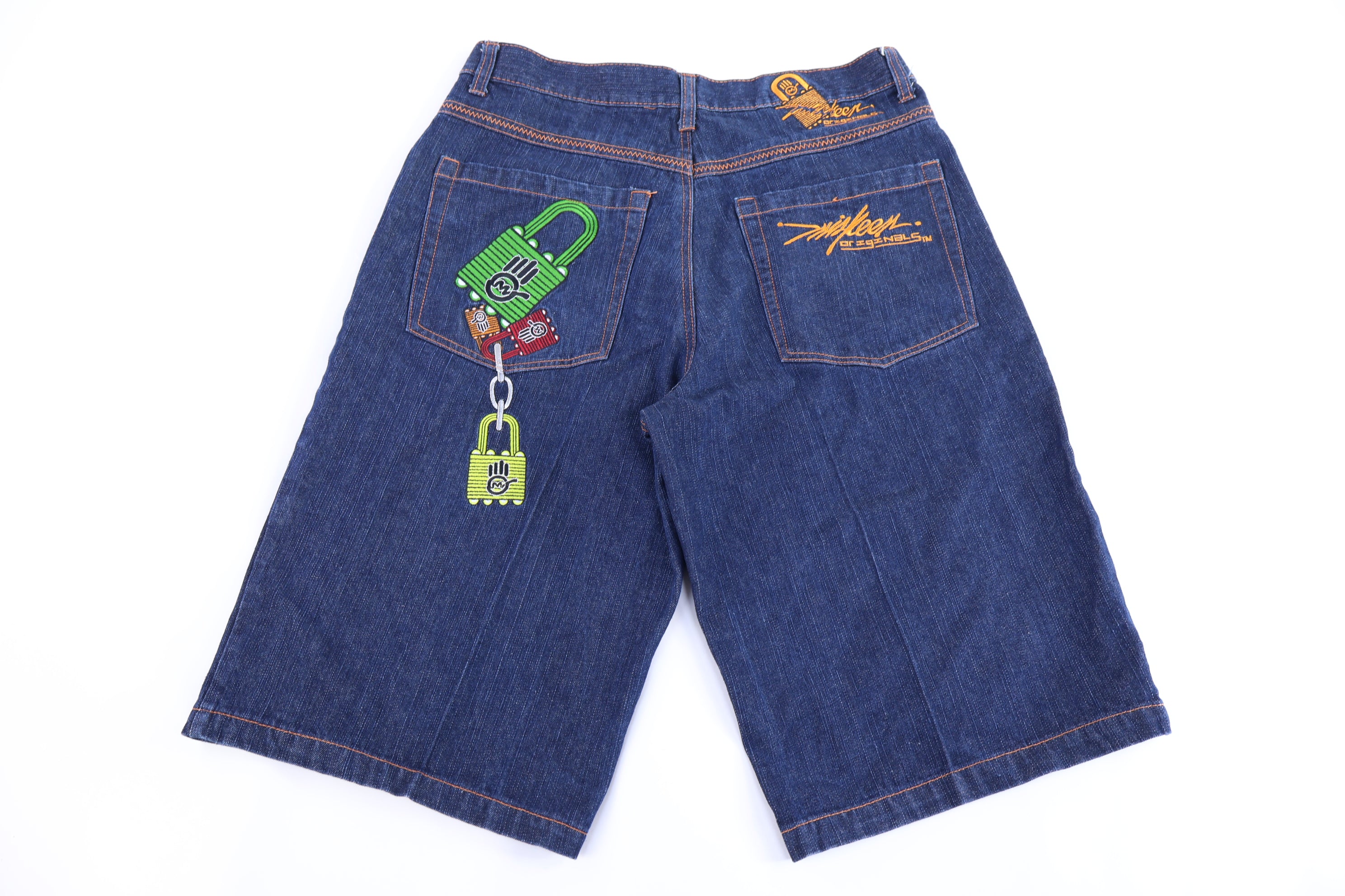 Y2K Miskeen Dark Wash Denim Shorts