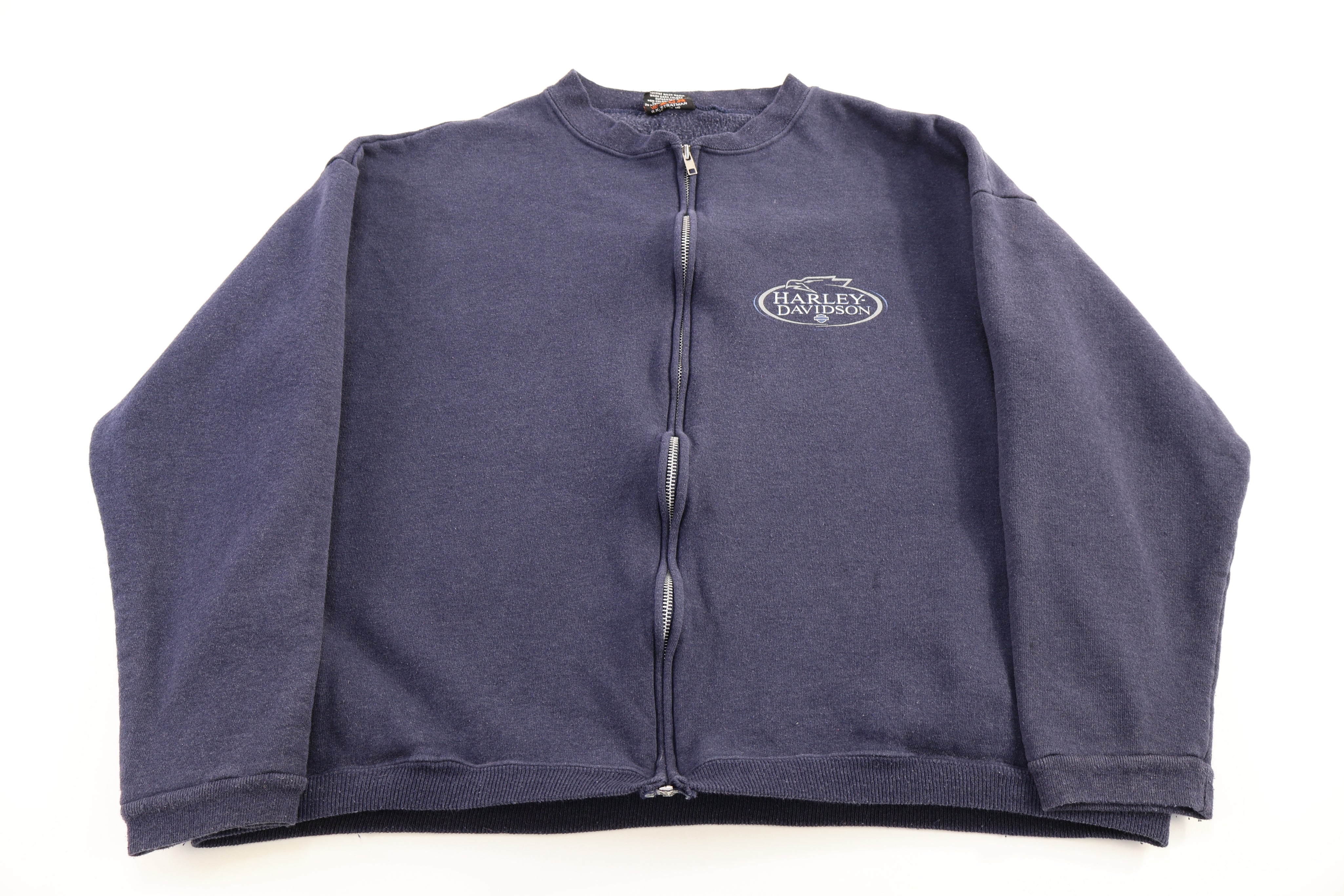 Harley Davidson Motorcycles Blue Full Zip Jacket