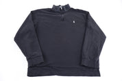 Polo by Ralph Lauren Embroidered Logo Black Quarter Zip Sweater