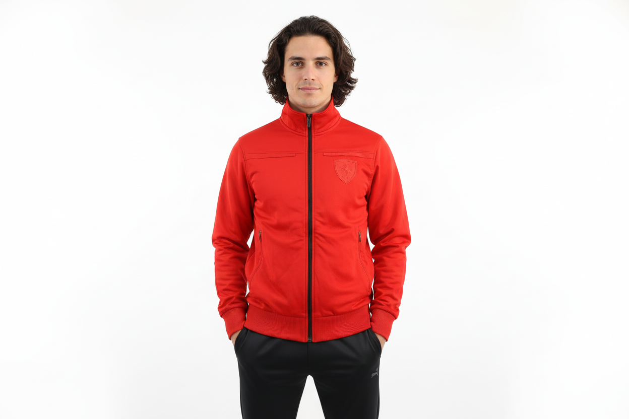 Ferrari Red Full Zip Track Jacket