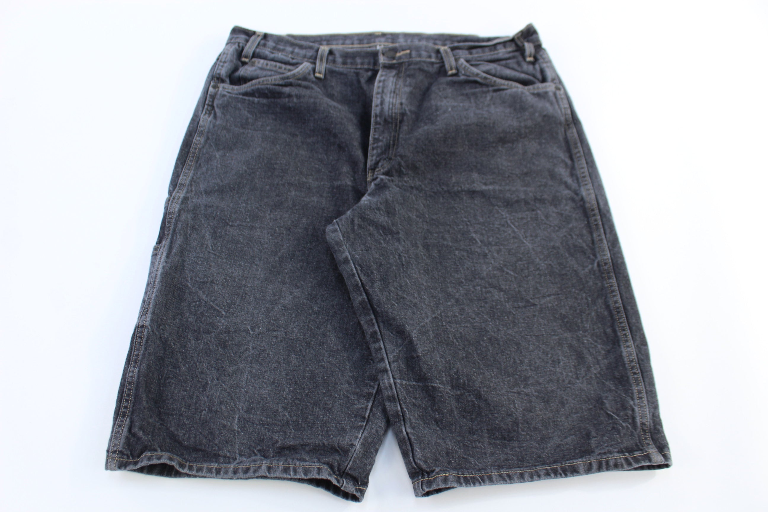 Dickie's Logo Patch Dark Wash Shorts