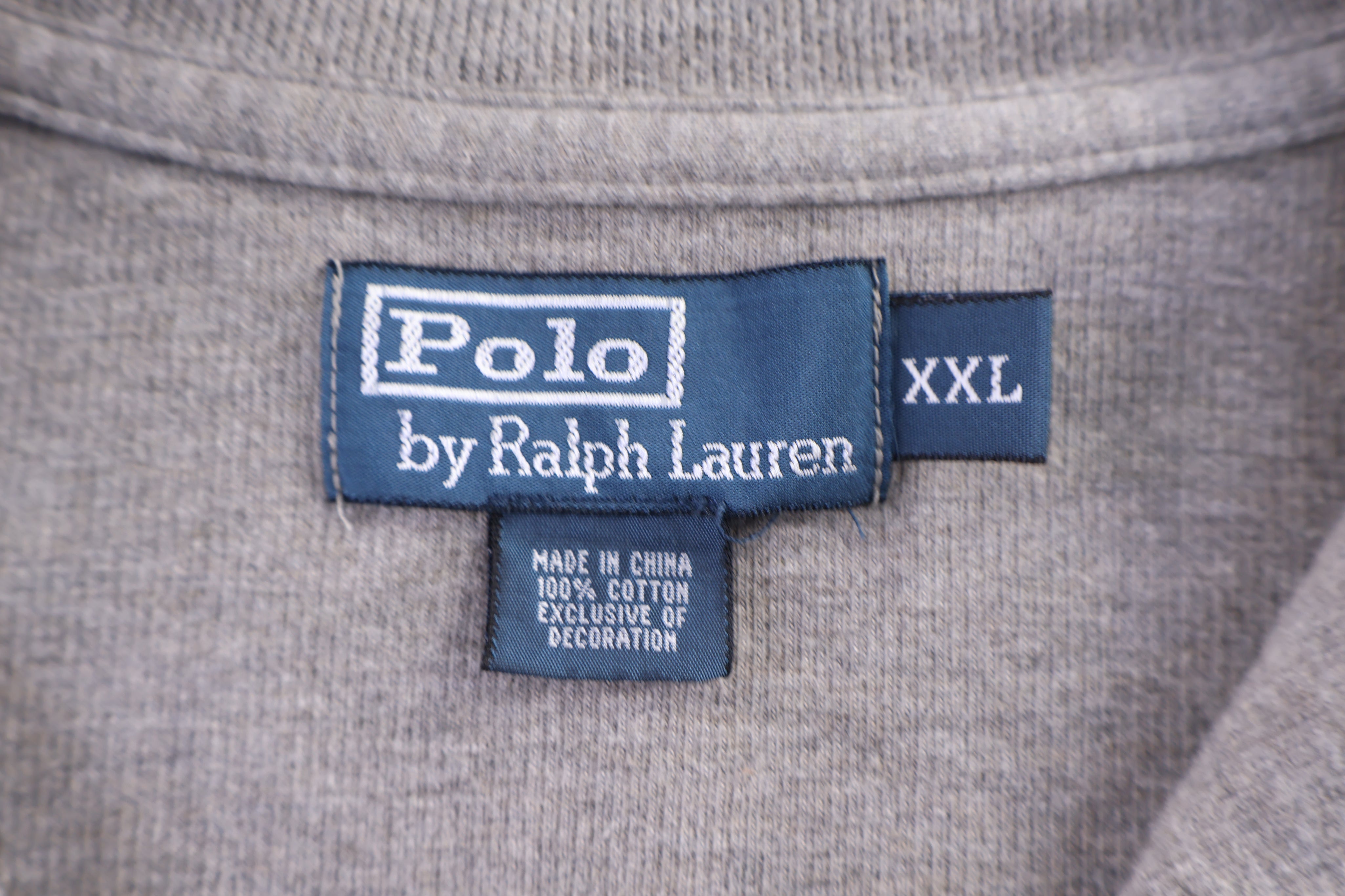 Polo by Ralph Lauren Embroidered Logo Grey Quarter Zip Sweater