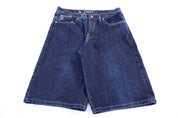 Lifted Research Group Dark Wash Denim Shorts