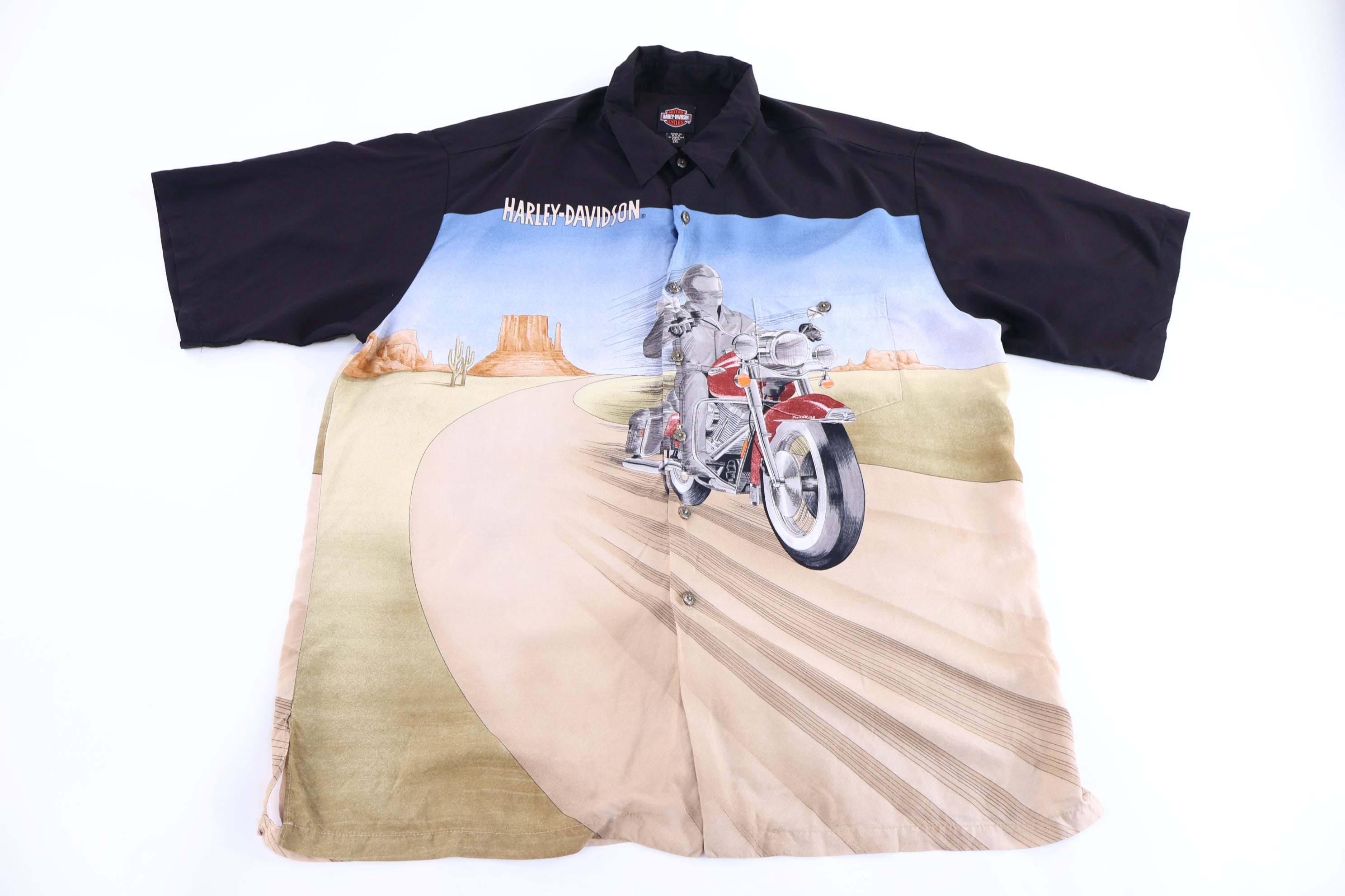 Harley Davidson Motorcycles Graphic Button Down