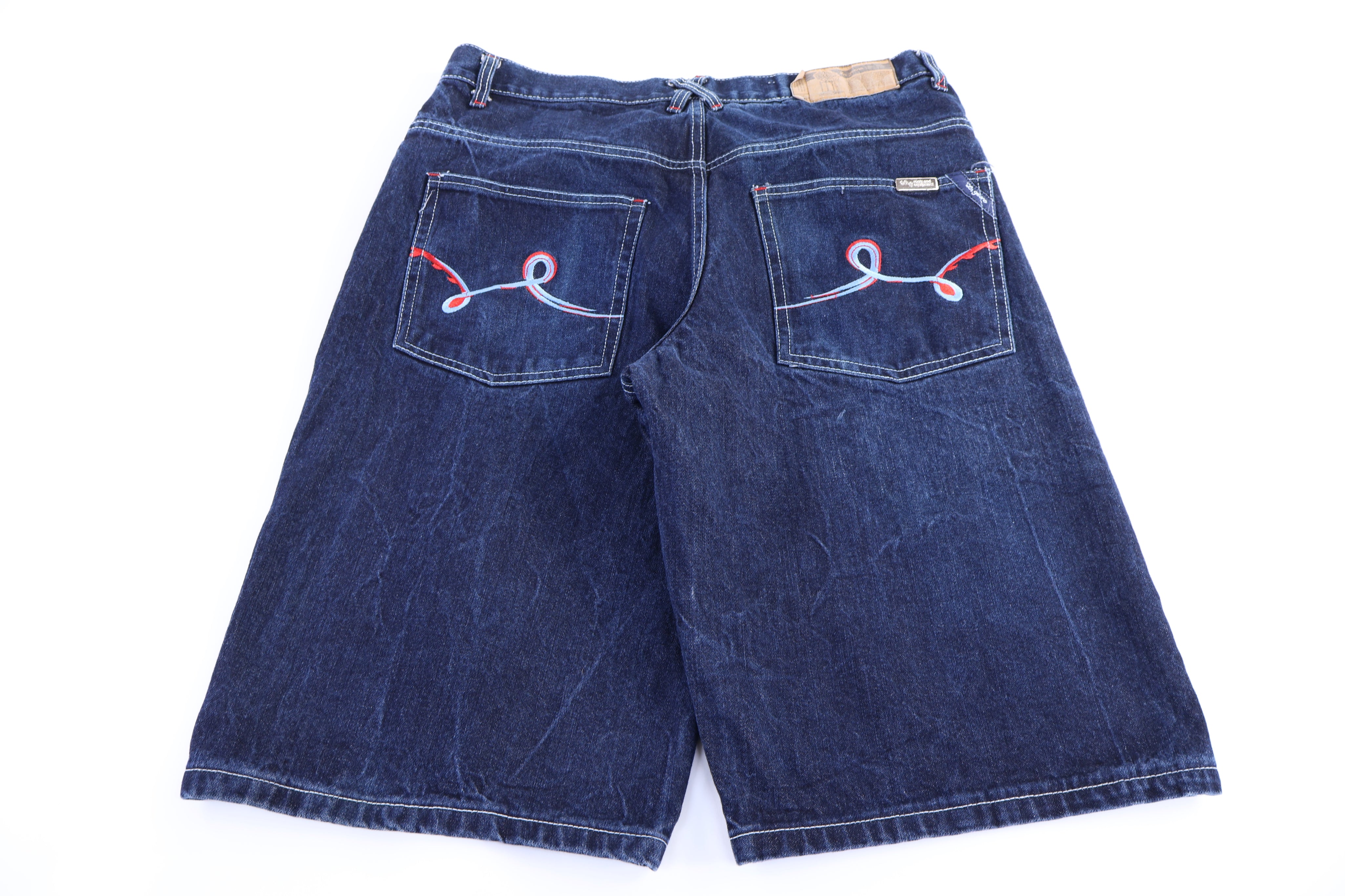 Lifted Research Group Dark Wash Denim Shorts