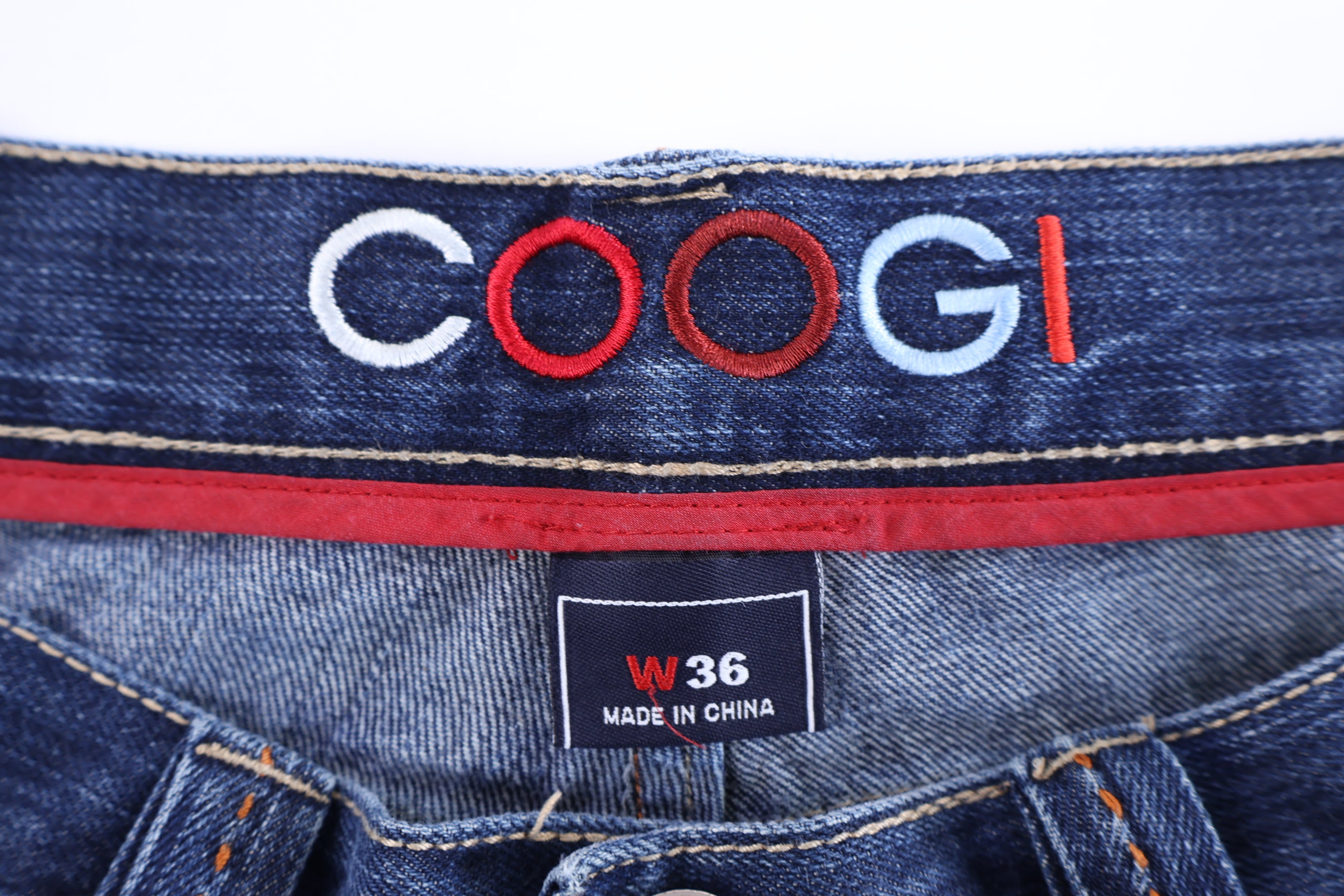 Coogi Embroidered Dark Wash Denim Shorts