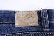 Coogi Embroidered Dark Wash Denim Shorts
