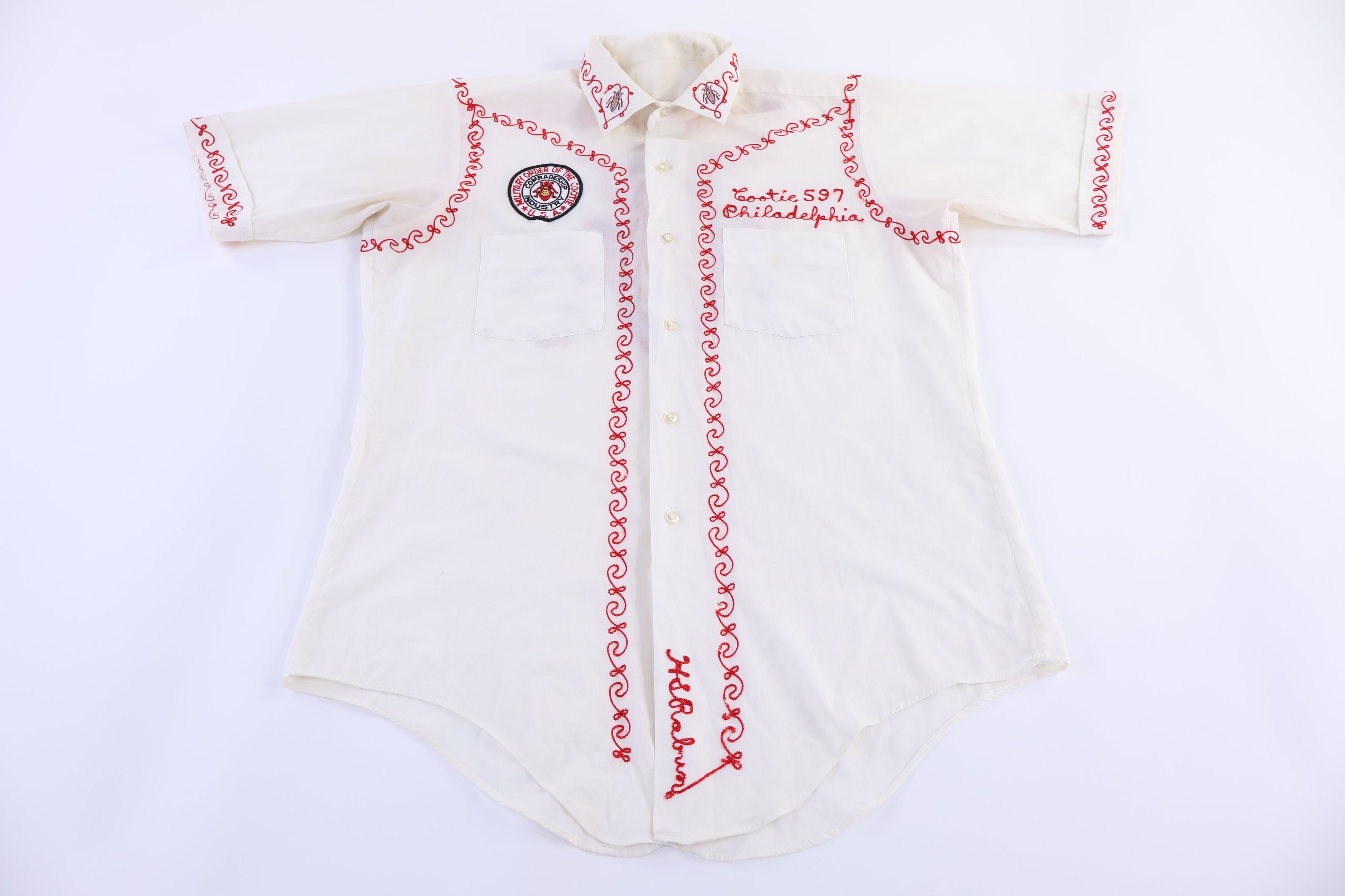 70's The Military Order of The Cootie Button Down