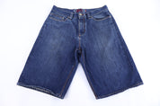 Coogi Embroidered Dark Wash Denim Shorts