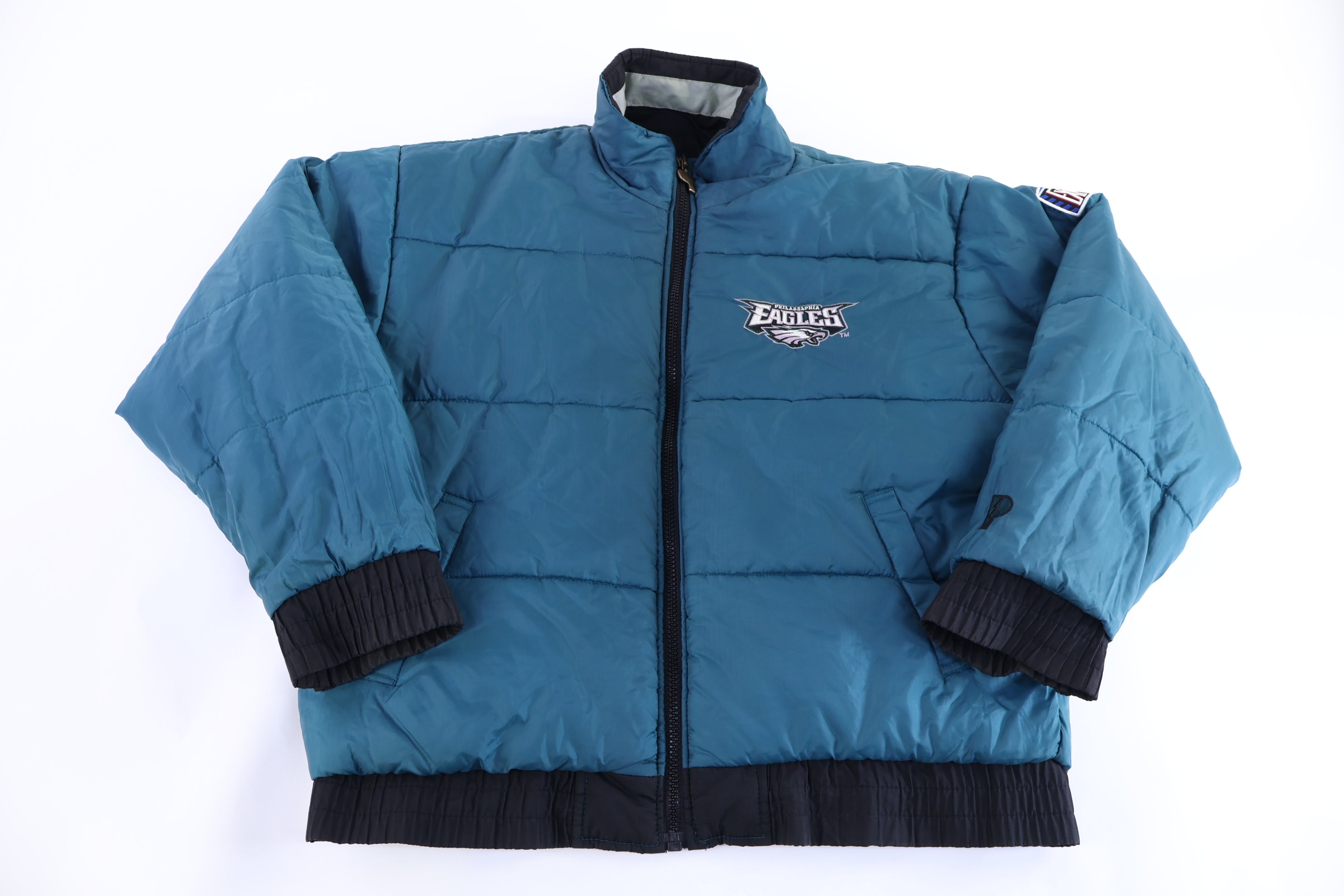 90's Philadelphia Eagles Football Reversible Puffer Jacket