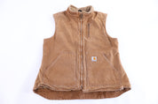 Women's Carhartt Logo Patch Tan full Zip Vest