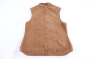 Women's Carhartt Logo Patch Tan full Zip Vest
