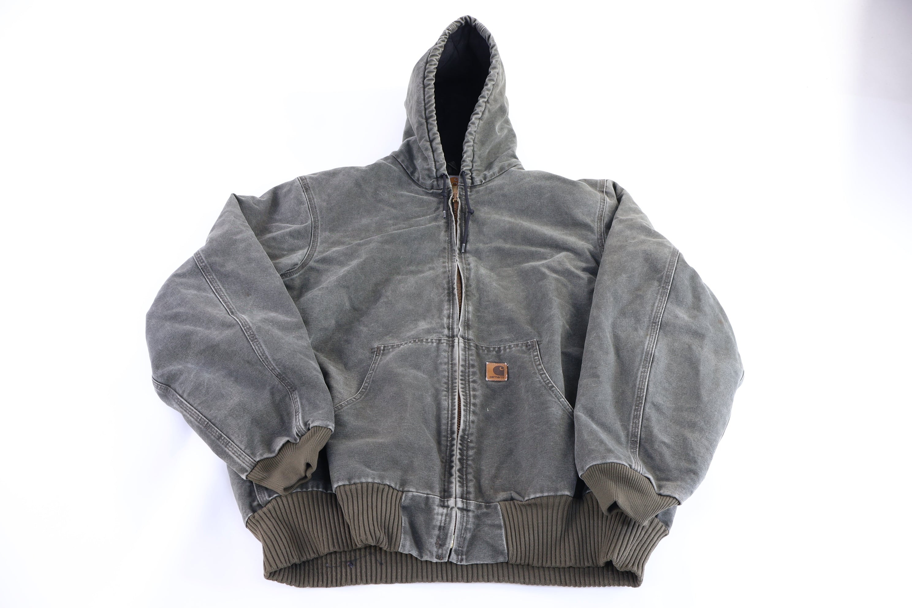Carhartt Logo Patch Green Full Zip Jacket