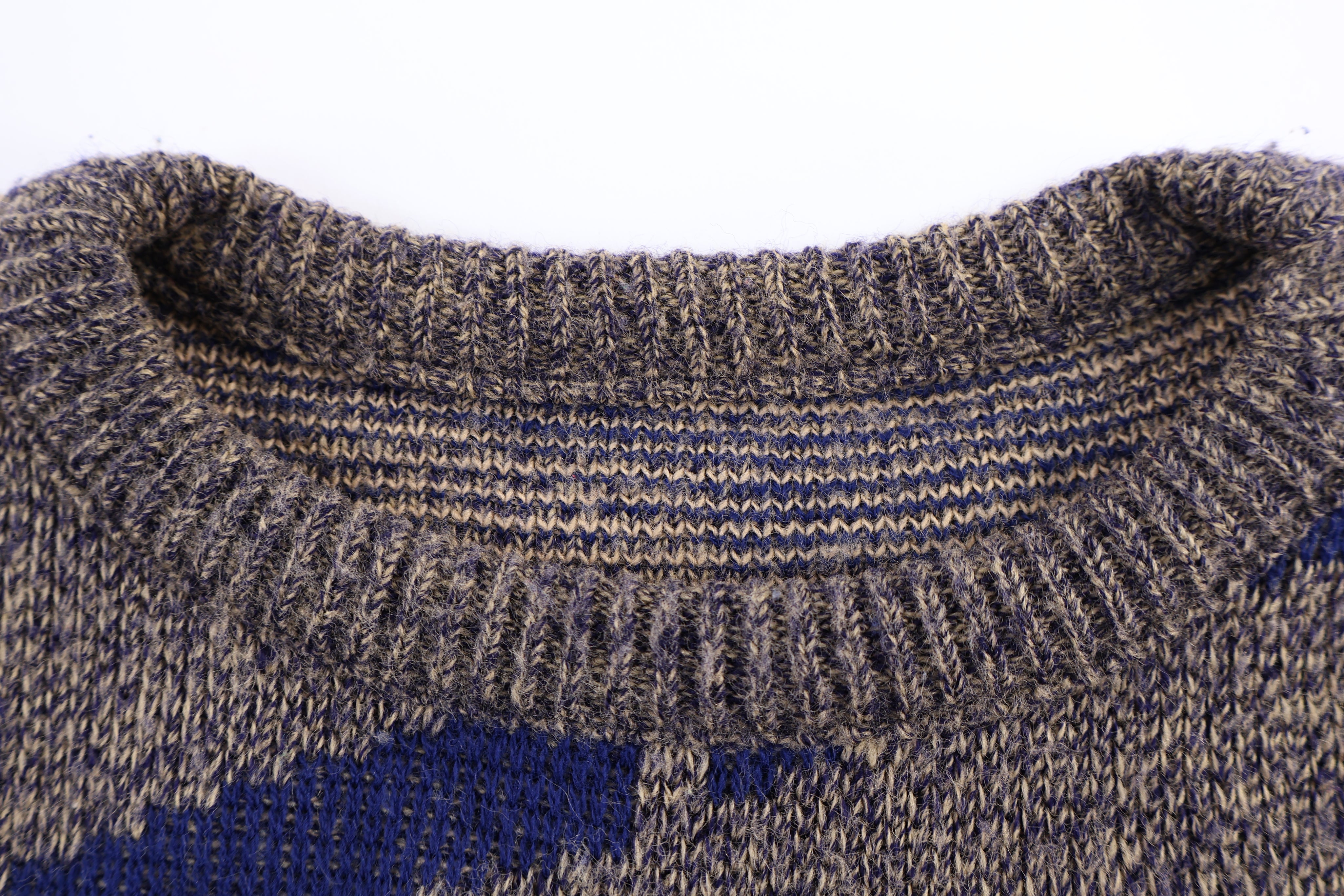Vintage Multipatterned Knit Sweater