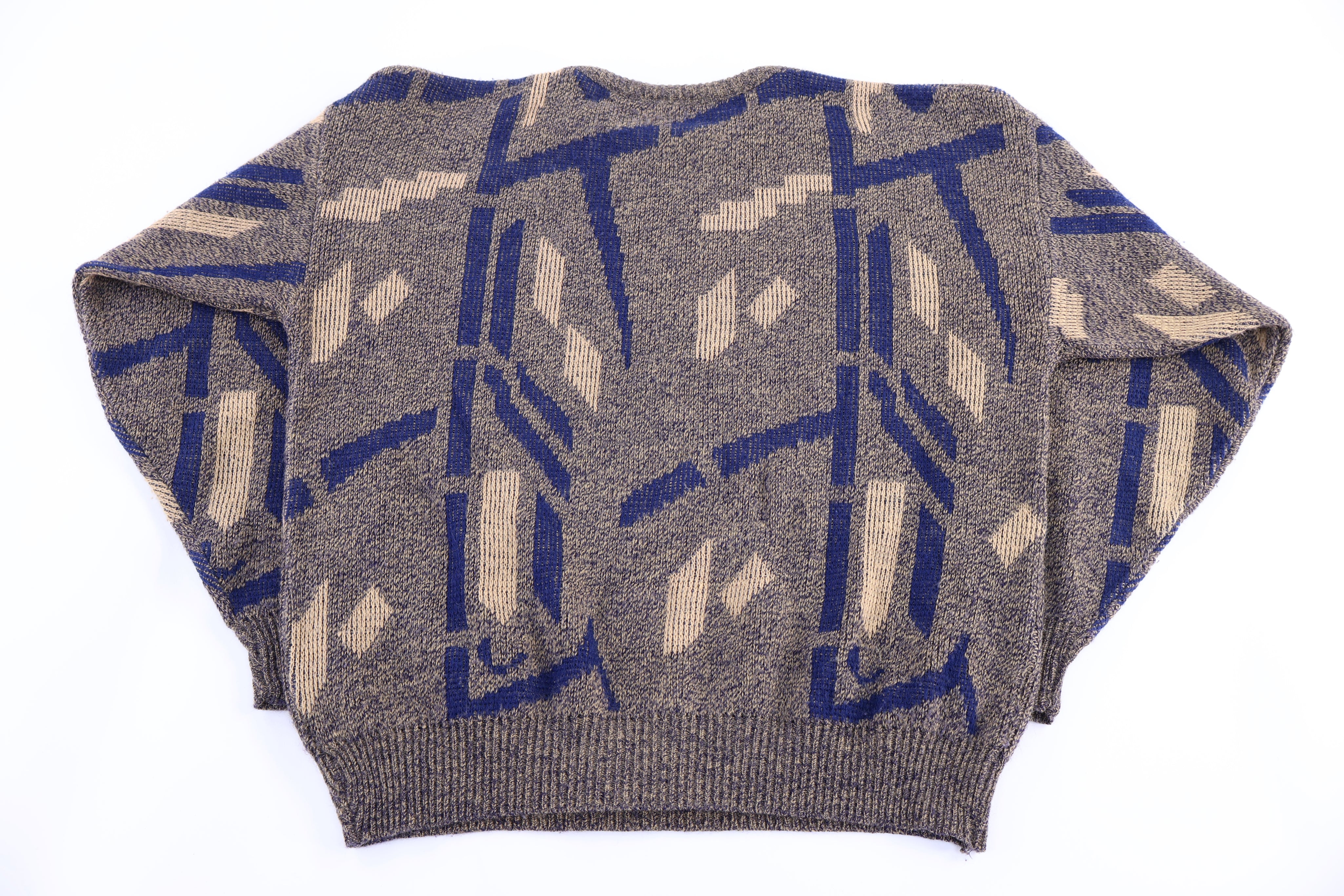 Vintage Multipatterned Knit Sweater