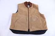 Carhartt Logo Patch Tan Full Zip Vest