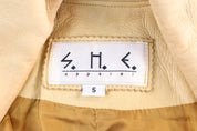 90's SHE Apparel Tan Fringe Leather Jacket