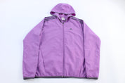 Women's Adidas Embroidered Logo Purple Full Zip Windbreaker